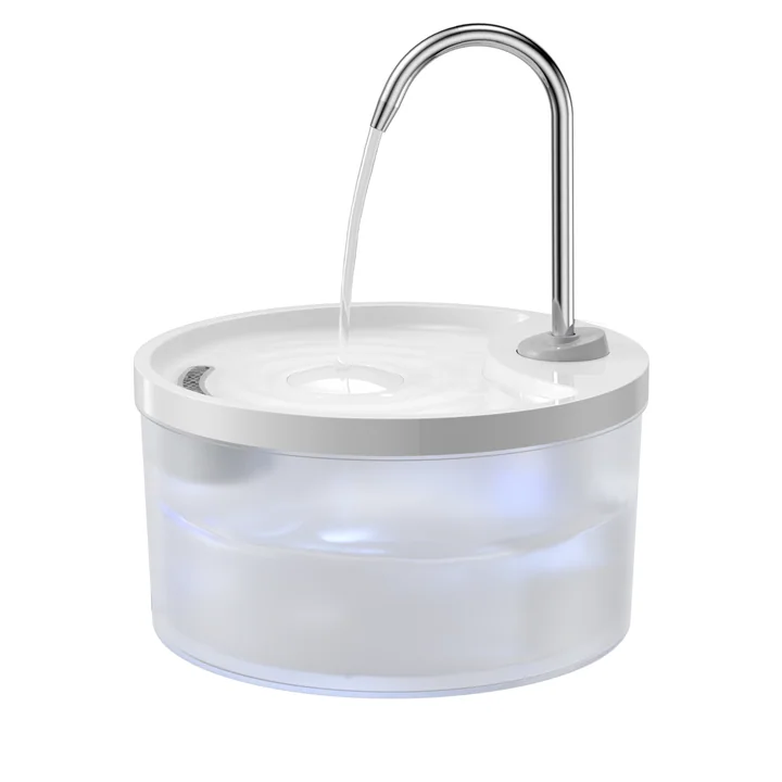 C spout configuration on a white round PF-01 fountain