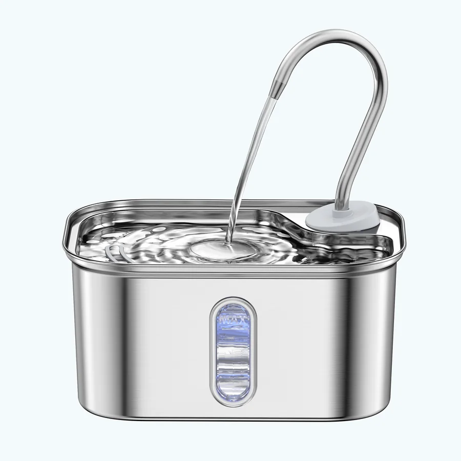 Rectangle 304 stainless steel cat water fountain