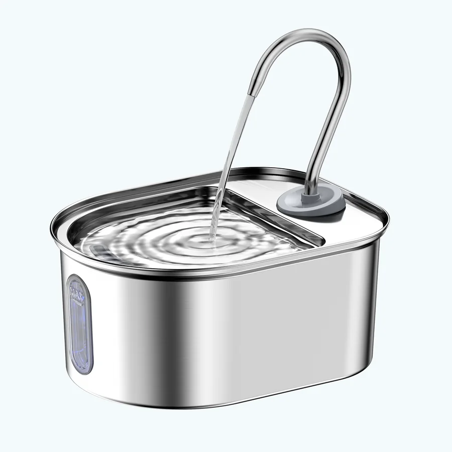 Semicircle 304 stainless steel cat water fountain