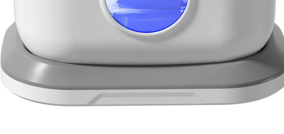 Close view of the CWF-W1 white and gray charging base finish