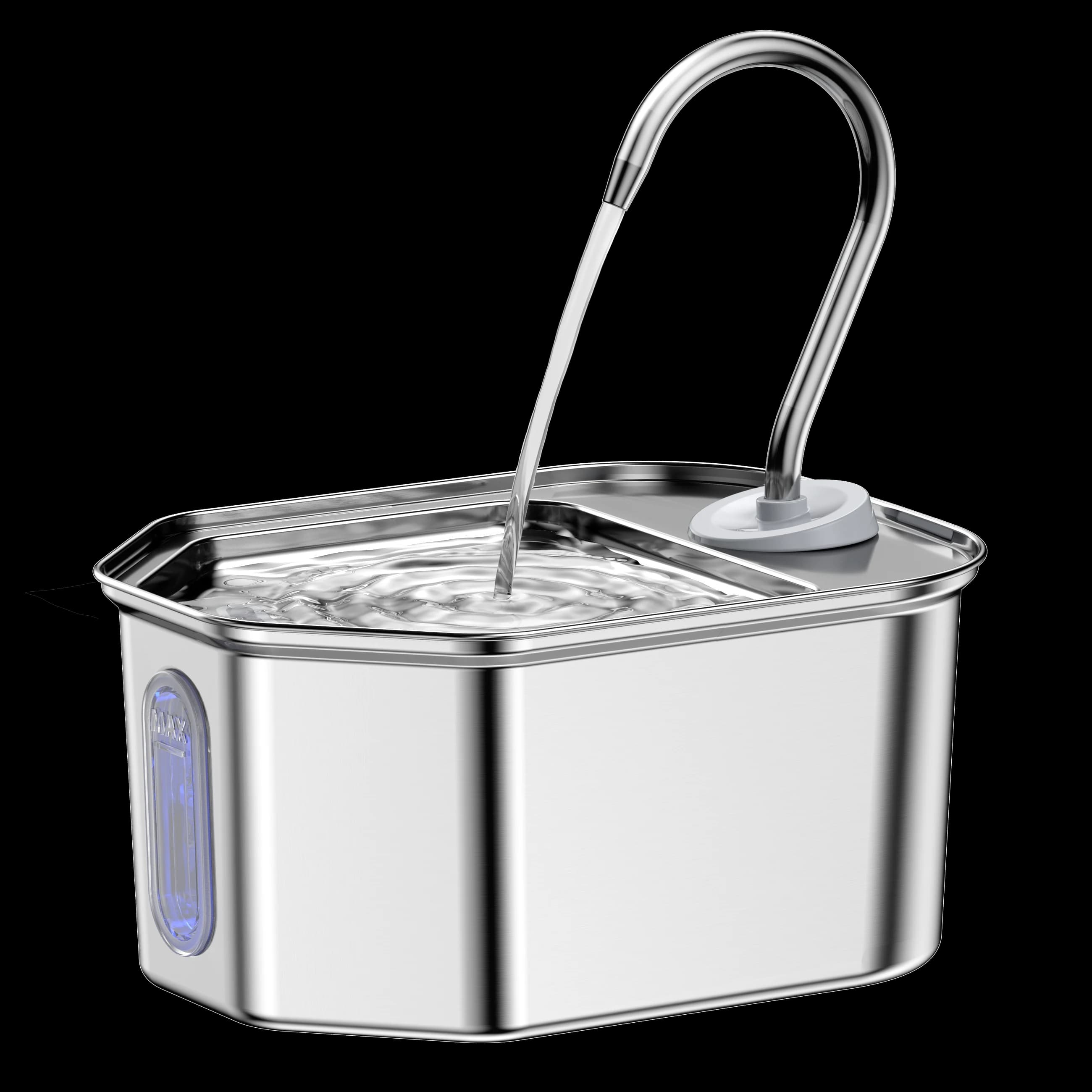 Hexagon stainless steel fountain from the Fountelio product archive