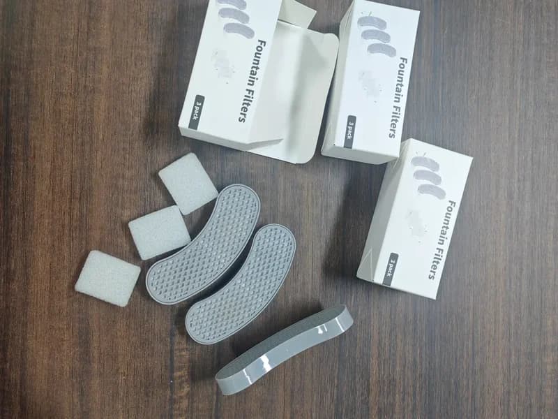 Confezioni reali di filtri di ricambio con materiale prefiltrante